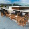 8Pcs Wooden Patio Conversation Set Outdoor Furniture Set W/ Cushions